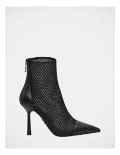 Arlette Boots in Black Mesh