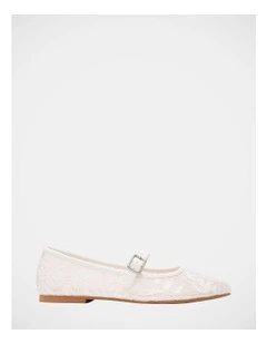 Wildflower-L Flats in White