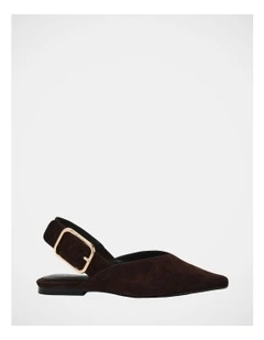 Sianna Flats in Brown Suede