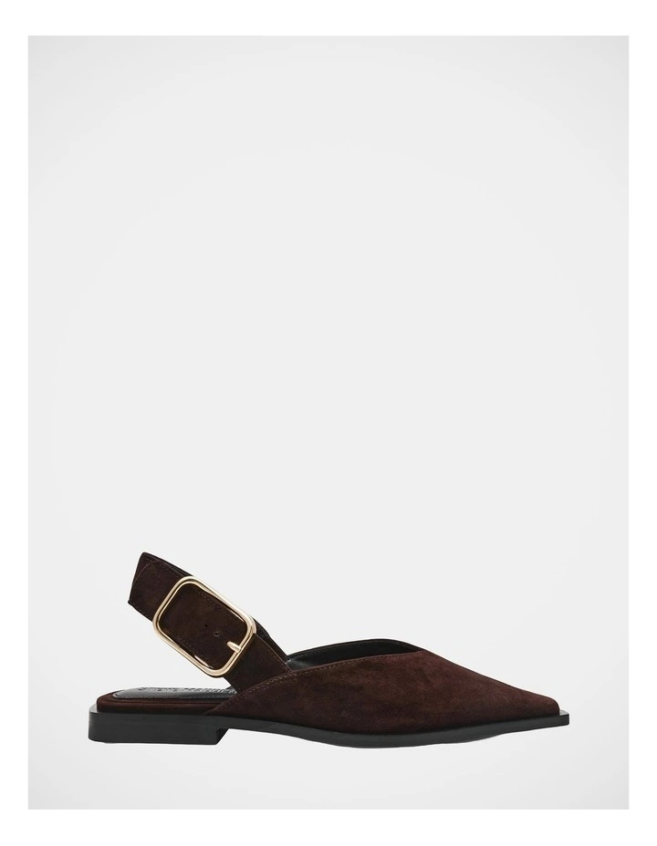 Sianna Flats in Brown Suede image 1