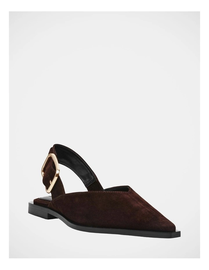 Sianna Flats in Brown Suede image 2