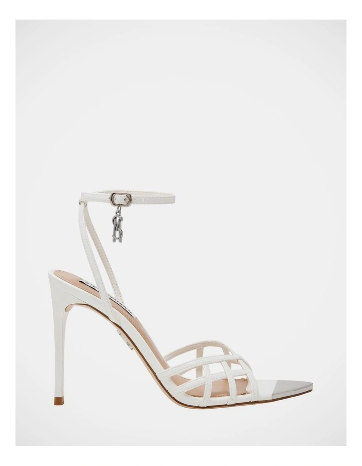 Peepshow Dress Heels in White Patent image 1