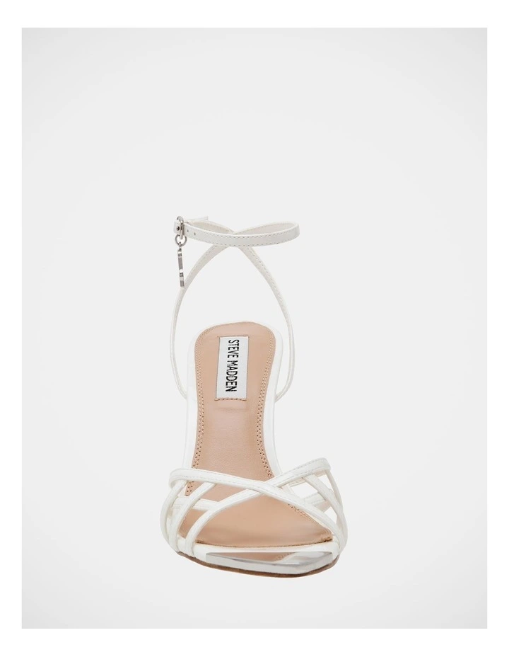 Peepshow Dress Heels in White Patent image 3