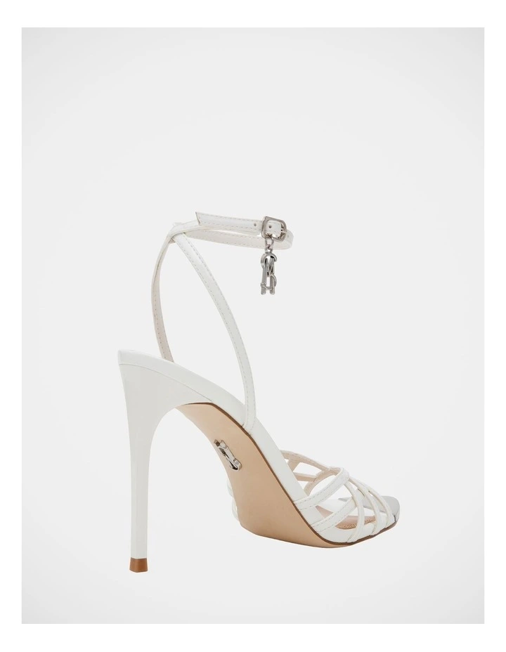 Peepshow Dress Heels in White Patent image 5