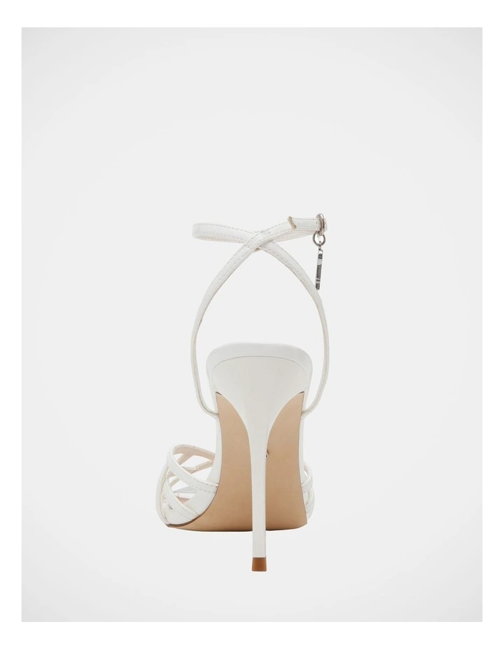 Peepshow Dress Heels in White Patent image 6