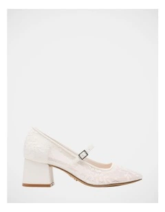 Hawke L Lace Dress Heels in White