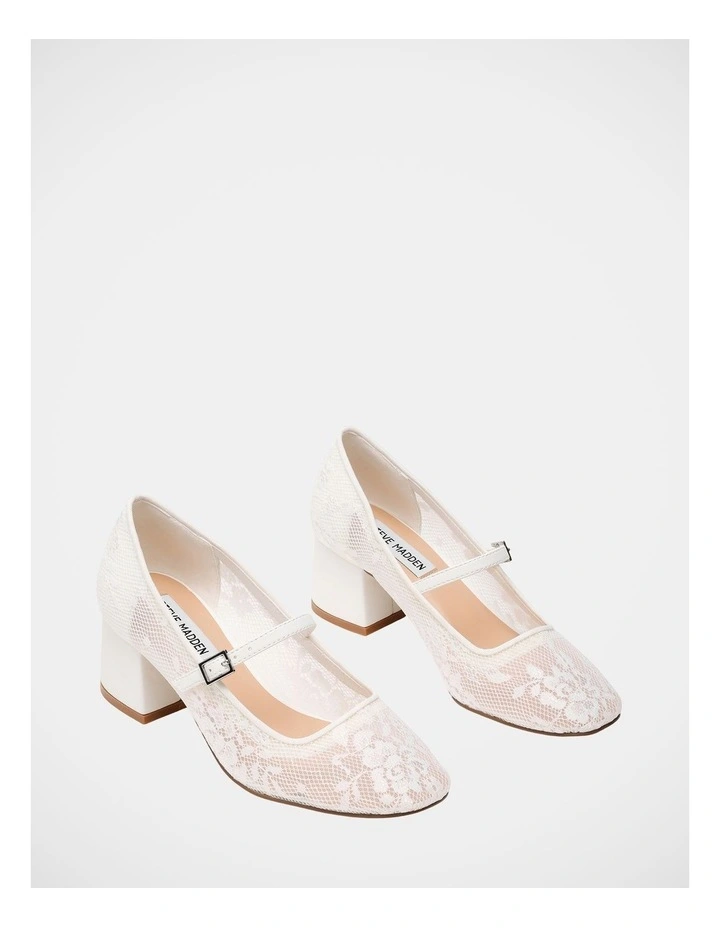 Hawke L Lace Dress Heels in White image 2