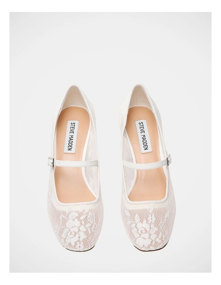 Hawke L Lace Dress Heels in White image 3