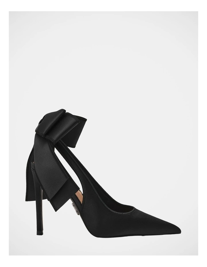 Teacup Dress Heels in Black Satin image 1