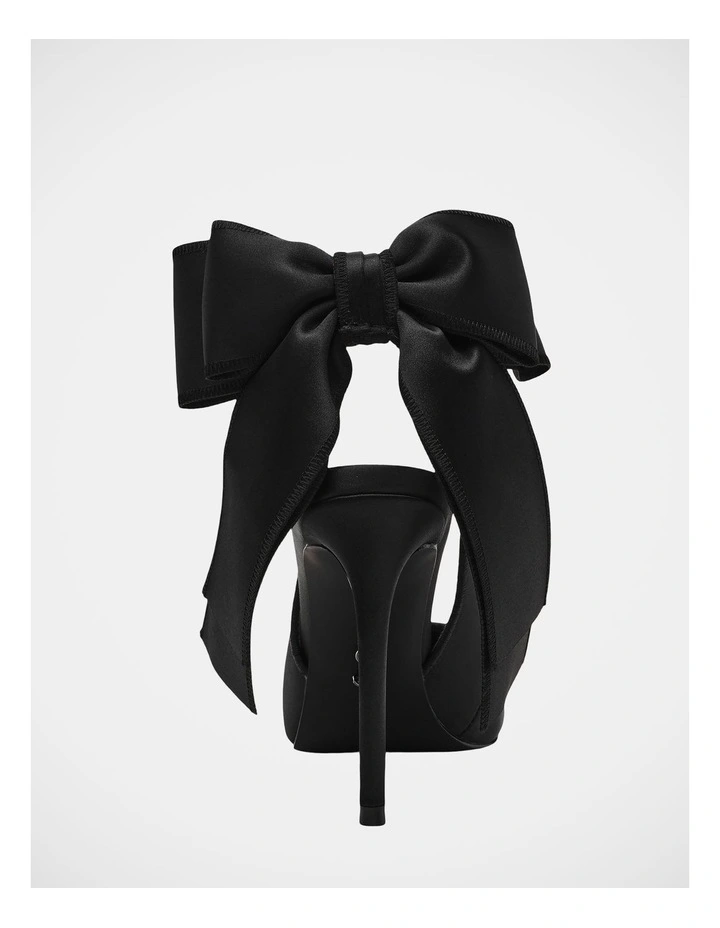 Teacup Dress Heels in Black Satin image 5