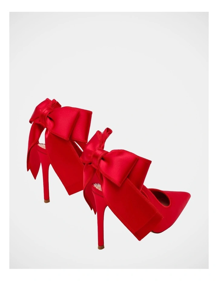 Teacup Dress Heels in Red Satin image 4
