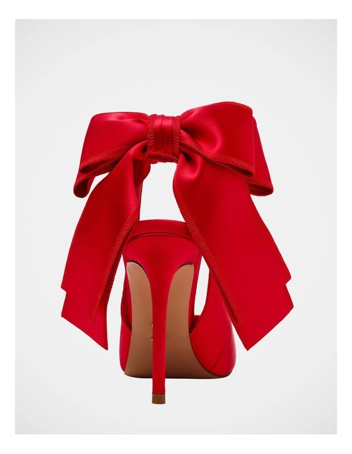 Teacup Dress Heels in Red Satin image 5