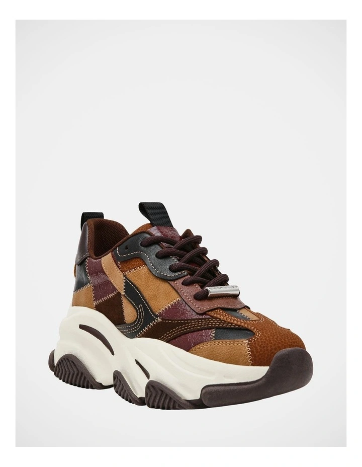 Puzzlez Sneakers in Brown Multi image 2