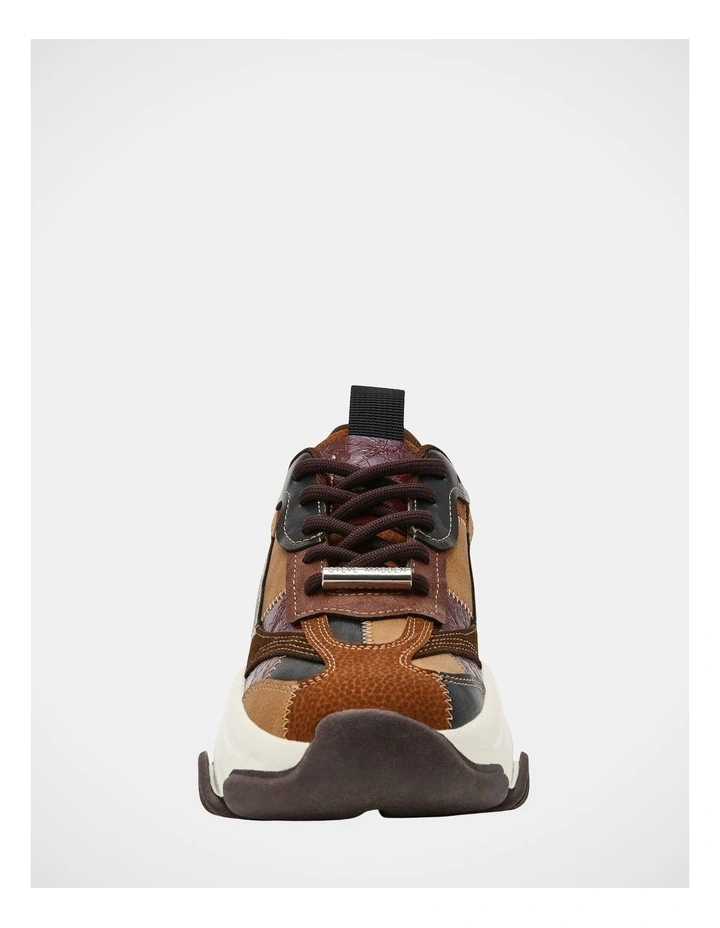 Puzzlez Sneakers in Brown Multi image 3