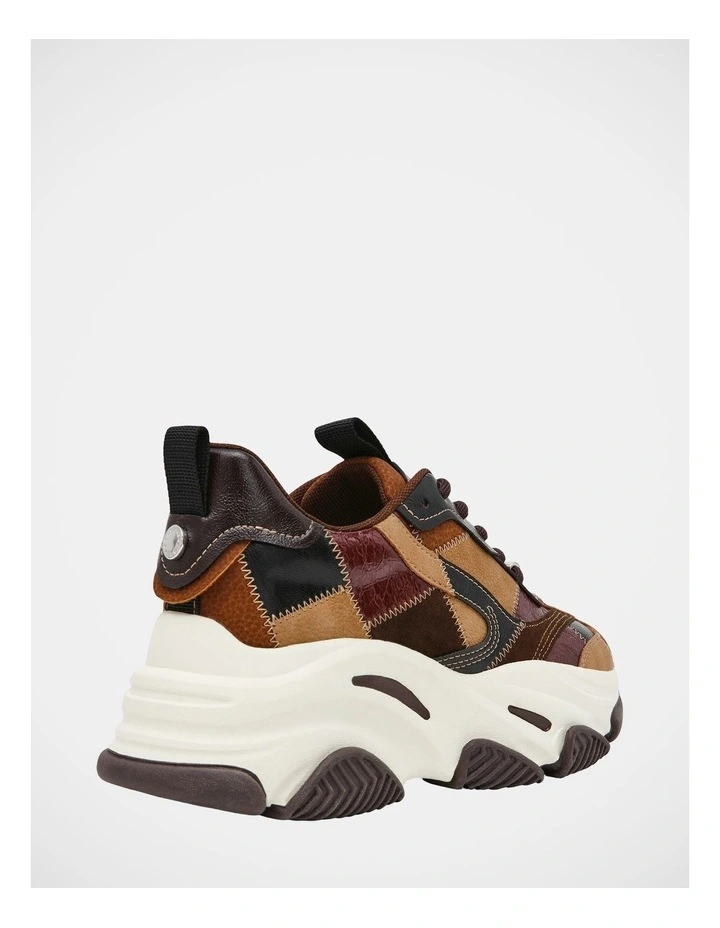 Puzzlez Sneakers in Brown Multi image 5
