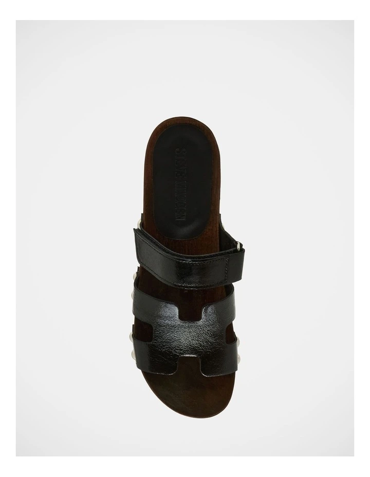 Canal Sandals in Black Patent image 4