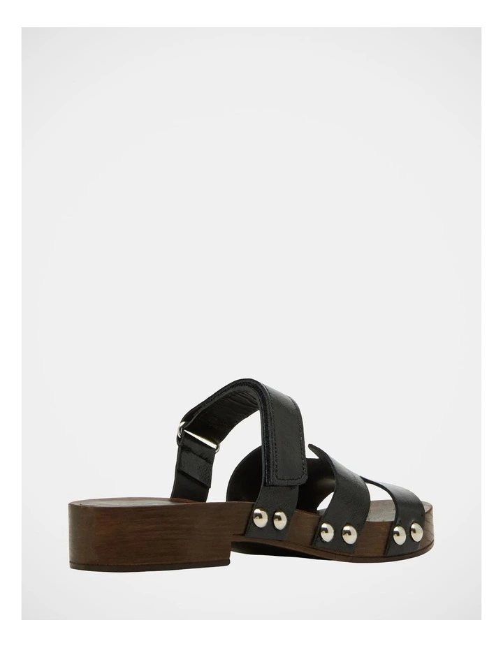 Canal Sandals in Black Patent image 5