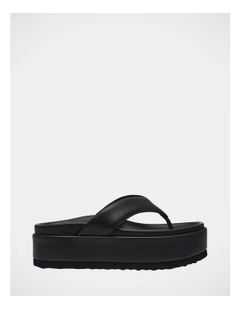 Blackout Thong Sandals in Black