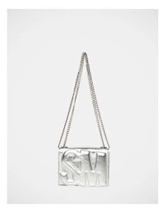 BZoie Crossbody Bag in Silver