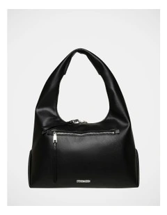 BIva Tote Bag in Black SIlver