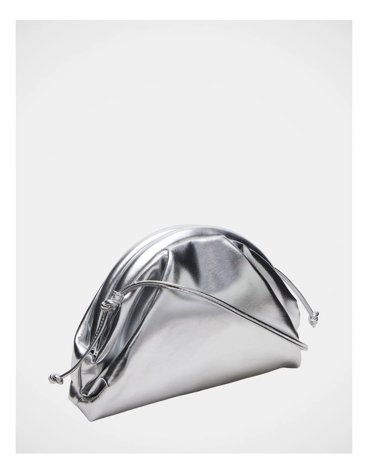BHailee Clutch Bag in Silver image 2