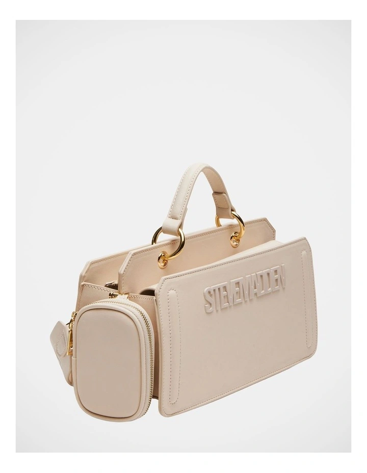 BEvie Top Handle Bag in Cream image 2