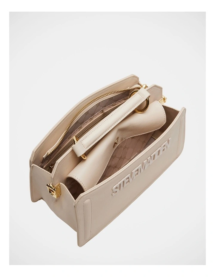 BEvie Top Handle Bag in Cream image 4