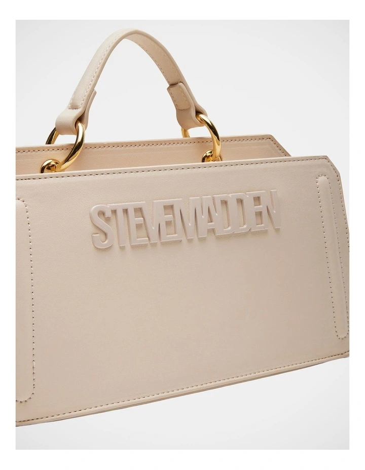 BEvie Top Handle Bag in Cream image 5
