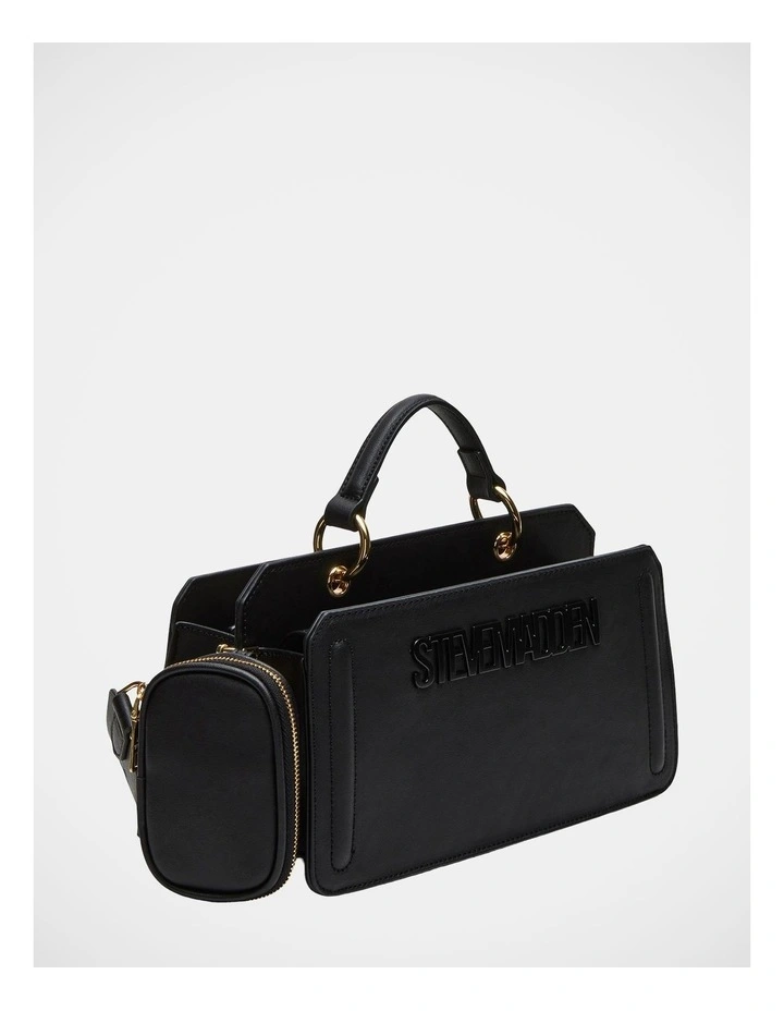 BEvie Top Handle Bag in Black image 2