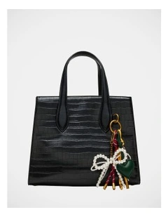 BCalleb Tote Bag in Black Croco