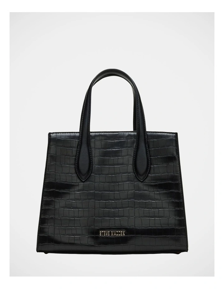 BCalleb Tote Bag in Black Croco image 3