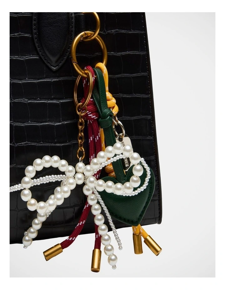 BCalleb Tote Bag in Black Croco image 4