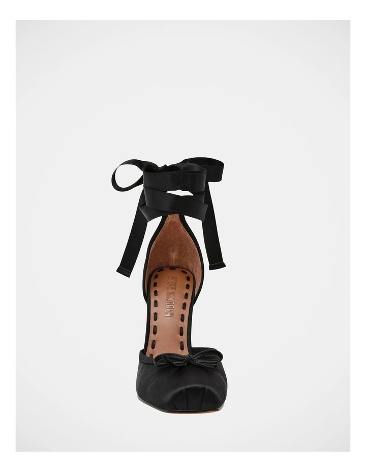 Larina Dress Heels in Black Satin image 3