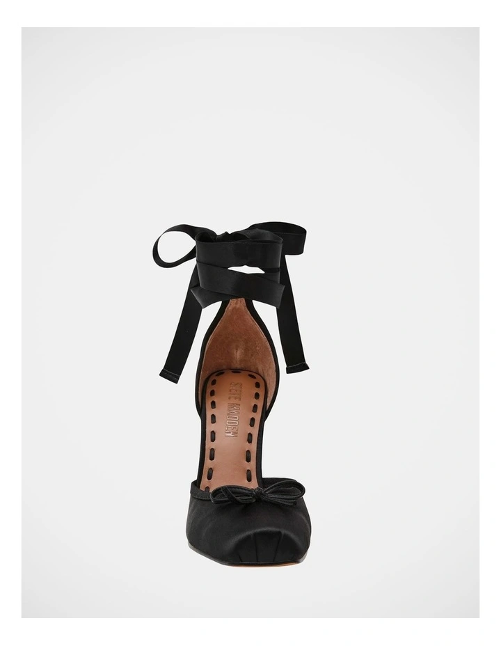 Larina Dress Heels in Black Satin image 4