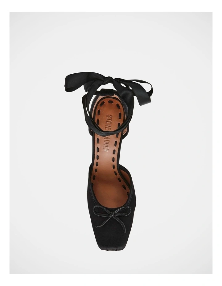 Larina Dress Heels in Black Satin image 4