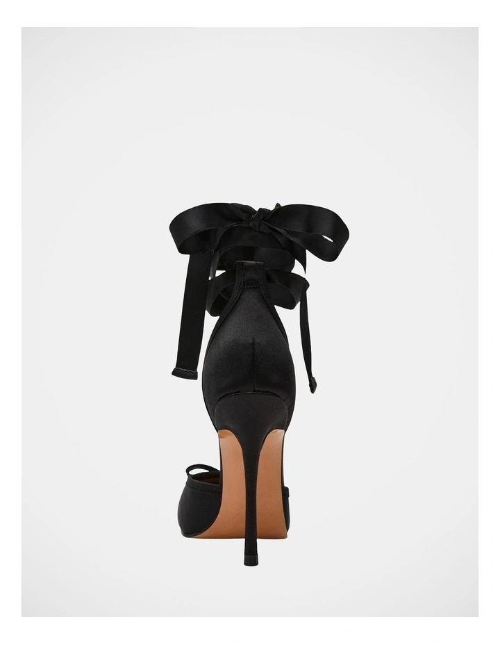 Larina Dress Heels in Black Satin image 6