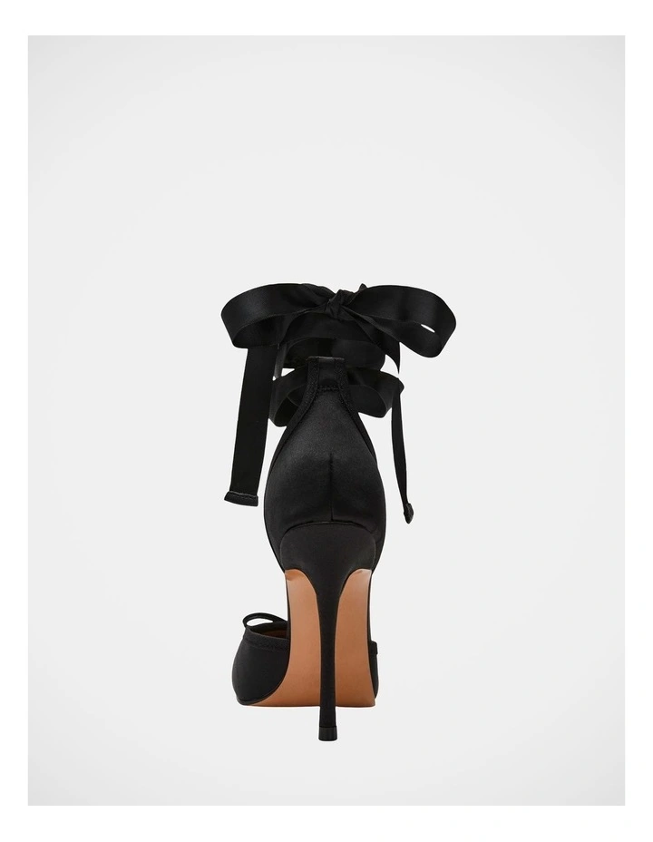 Larina Dress Heels in Black Satin image 7