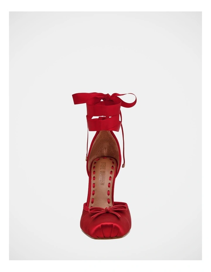 Larina Dress Heels in Red Satin image 3