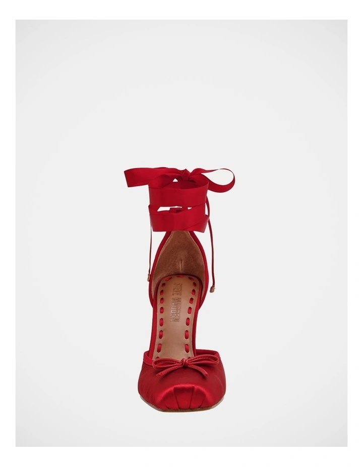 Larina Dress Heels in Red Satin image 4