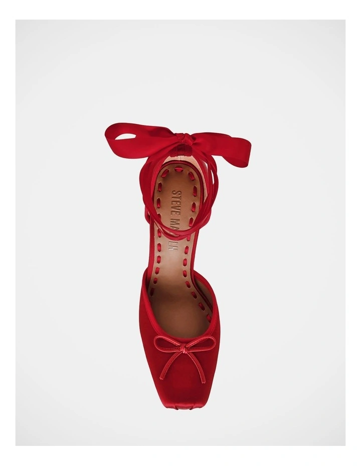 Larina Dress Heels in Red Satin image 4
