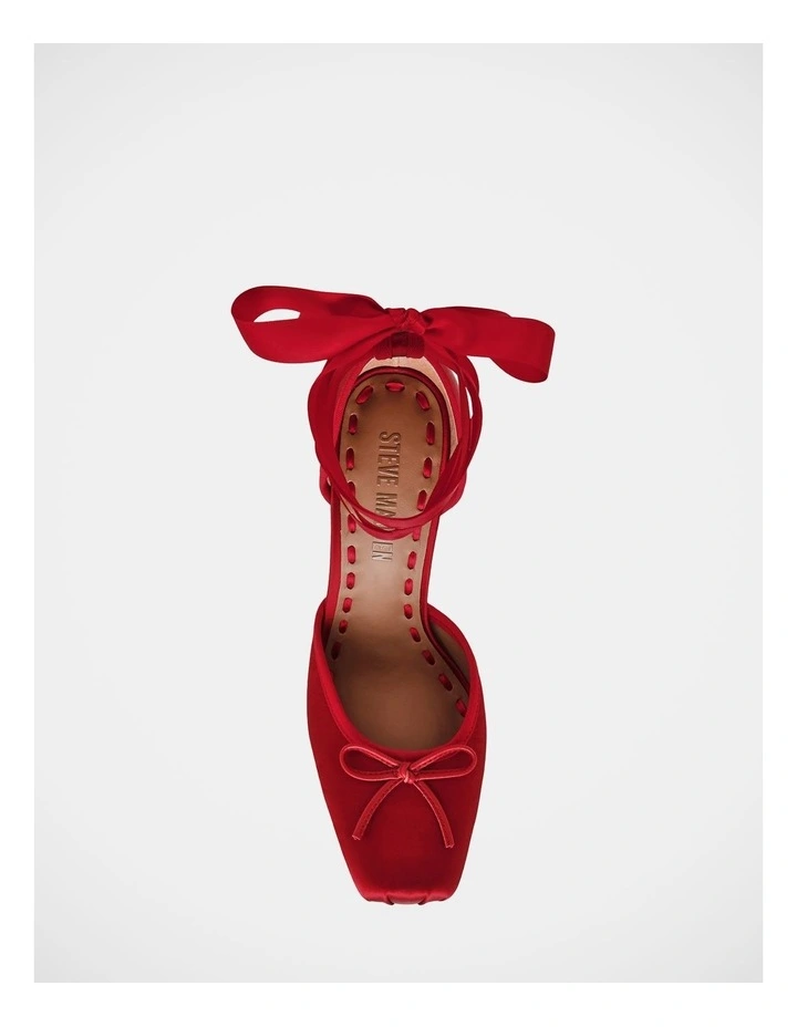 Larina Dress Heels in Red Satin image 5