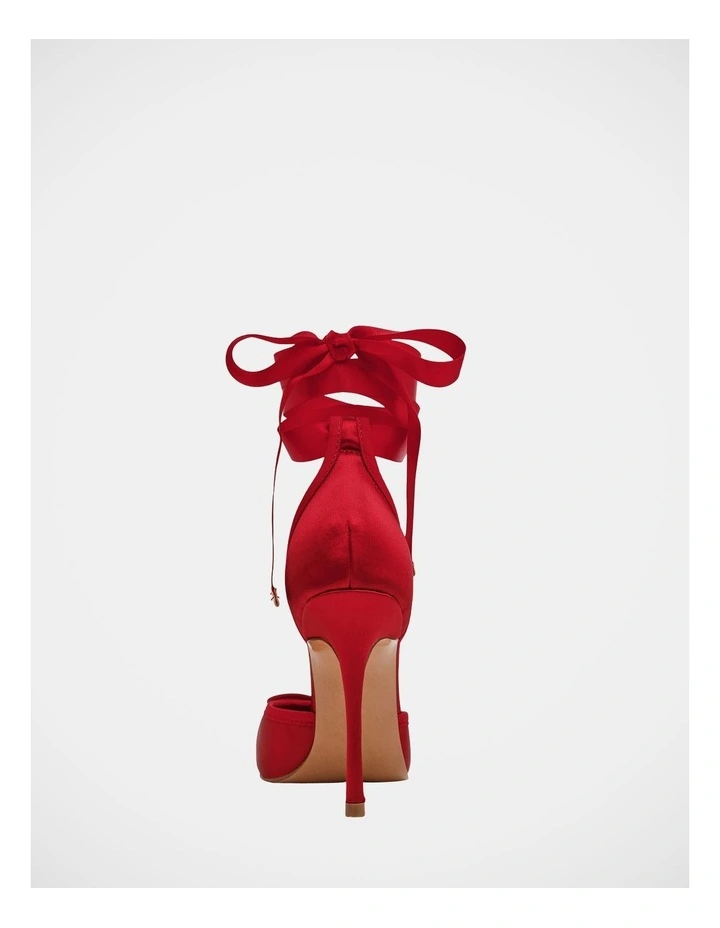 Larina Dress Heels in Red Satin image 6