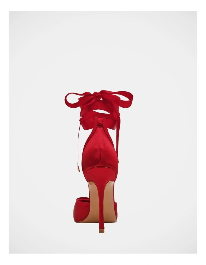Larina Dress Heels in Red Satin image 7