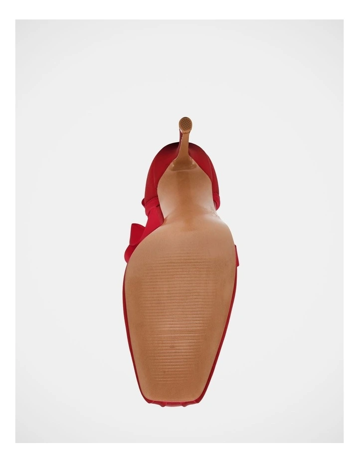 Larina Dress Heels in Red Satin image 7