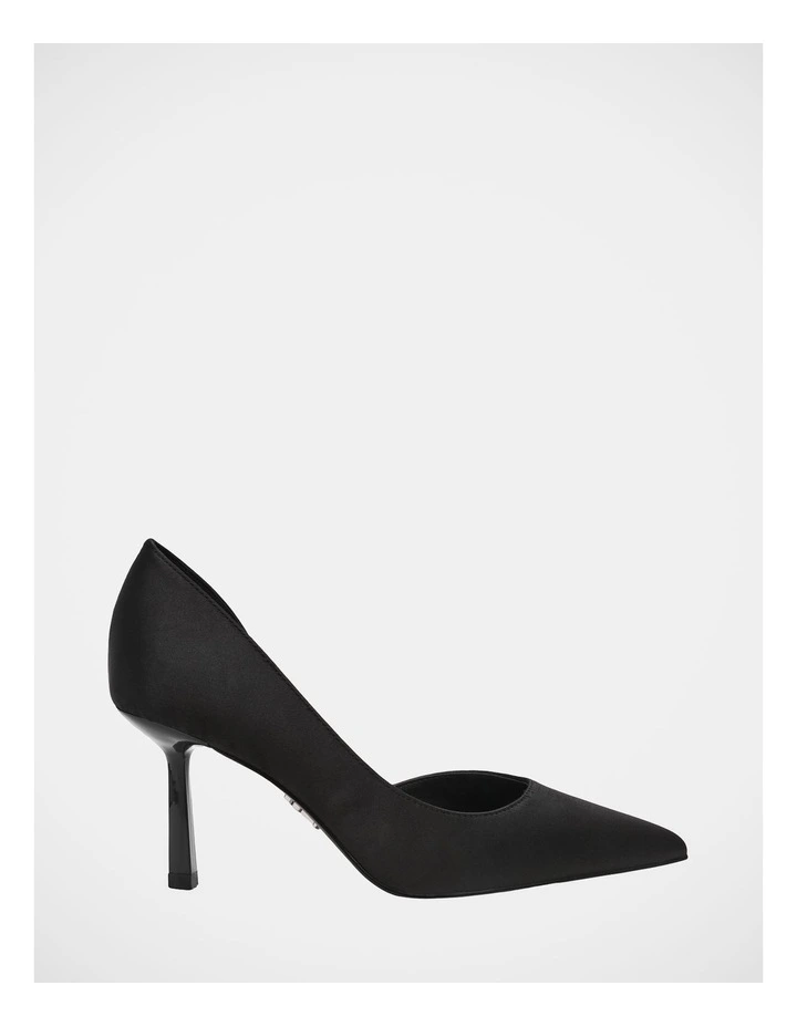 Vena Dress Heels in Black Satin image 1