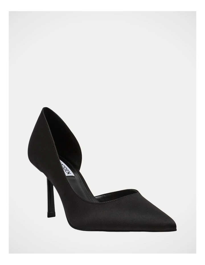 Vena Dress Heels in Black Satin image 2