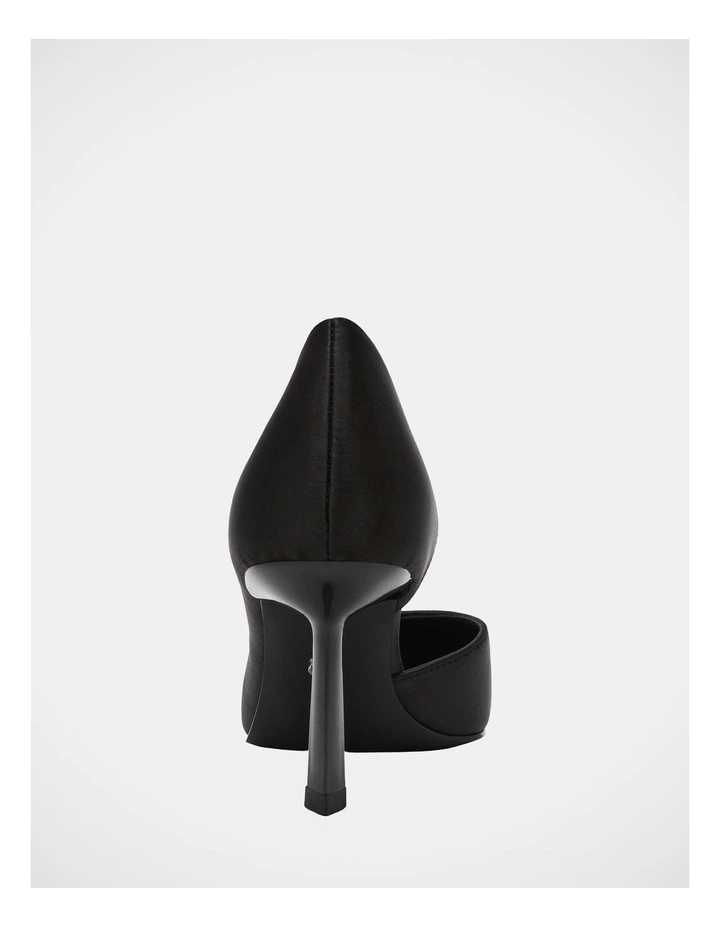 Vena Dress Heels in Black Satin image 6