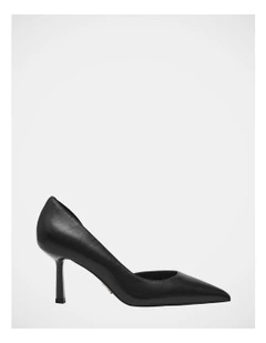 Vena Dress Heels in Black Leather
