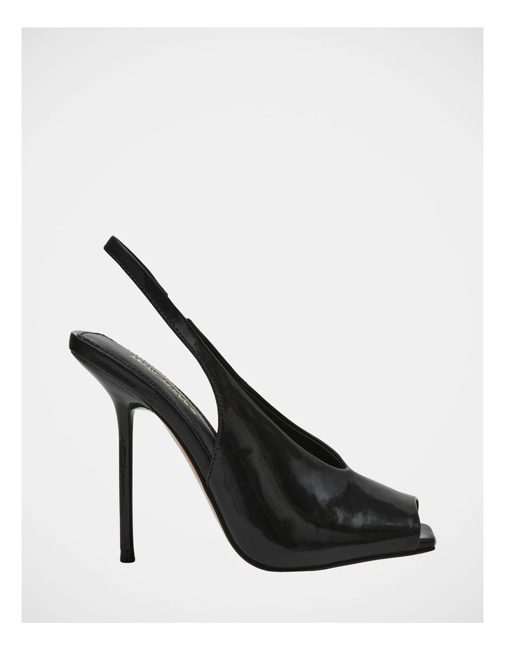 Lucian Dress Heels in Black Leather image 1
