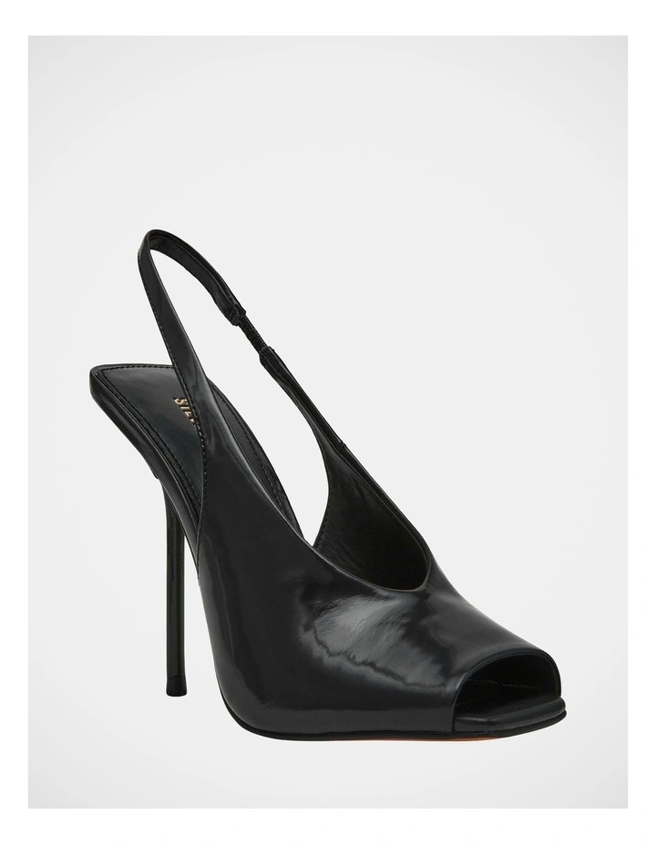 Lucian Dress Heels in Black Leather image 2